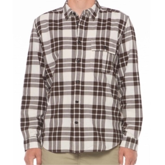 Filson Men’s Rustic Oxford Shirt Button Up Longsleeve Brown Plaid Cotton XL - Picture 1 of 14